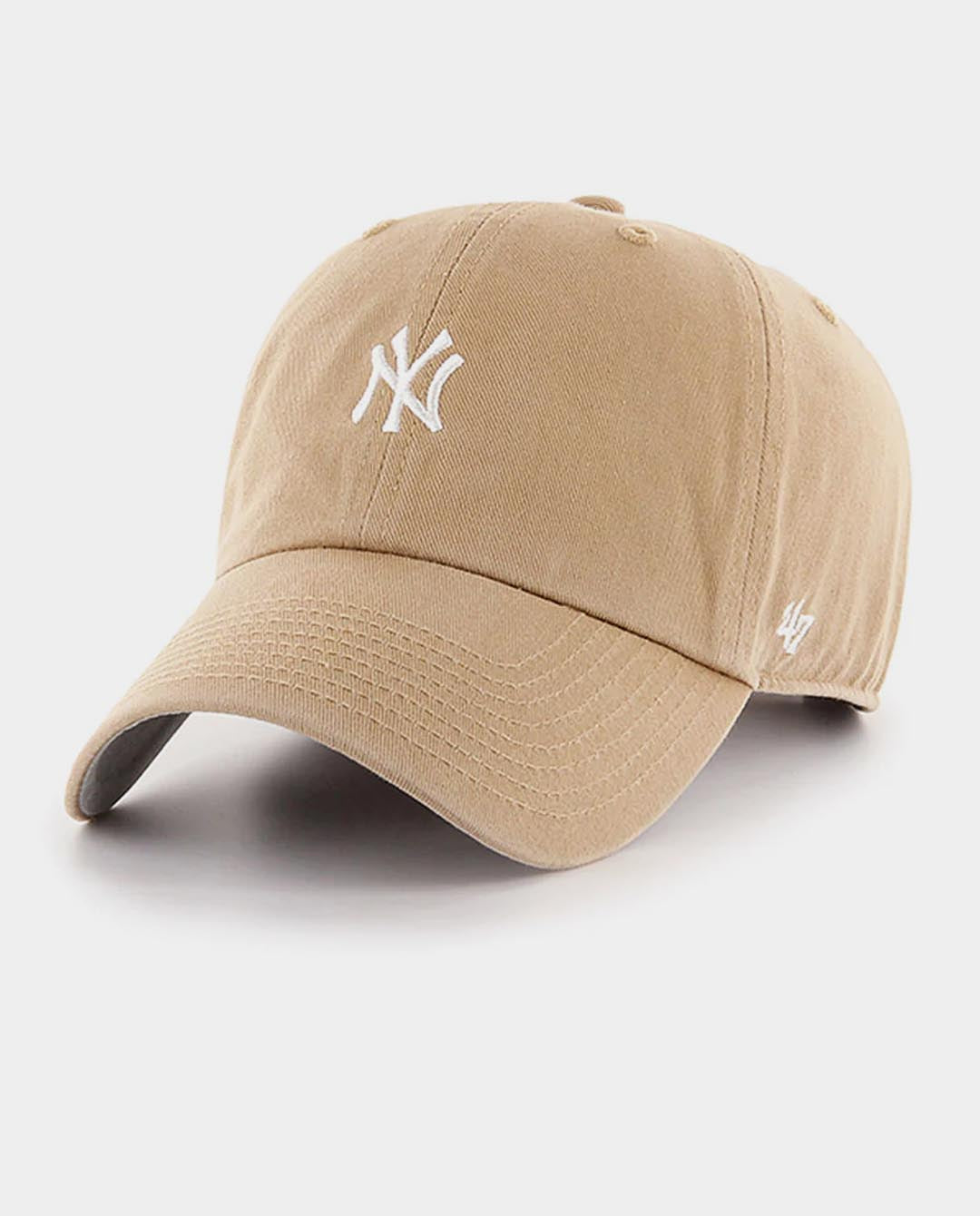 47 Brand - New York Yankees Base Runner Clean Up Hat - Khaki/White Hats 47 Brand