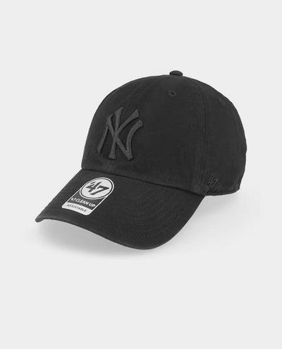 47 Brand - New York Yankees ’47 Clean Up Hat - Black/Black Hats 47 Brand