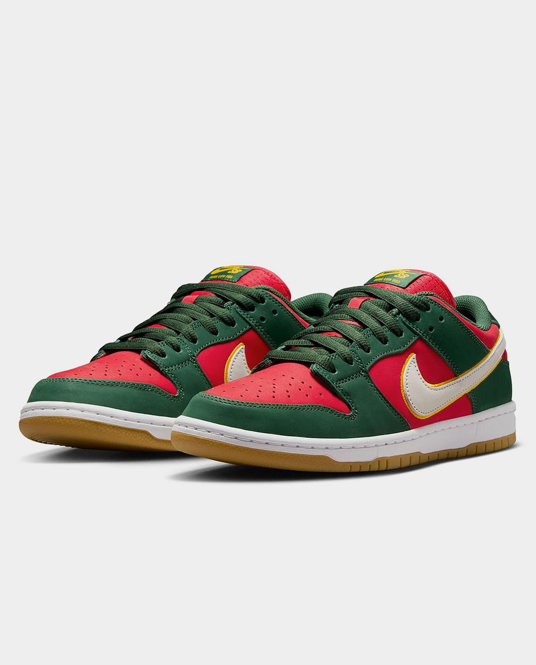 Nike SB - Dunk Low PRM Seattle Supersonics Shoe - Fir/Red Shoes Nike