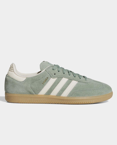 Adidas - Samba Shoe - Silver Green Shoes Adidas