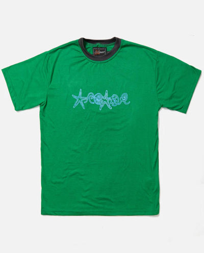 Arcade - Oceanic Constructed 220GSM Ringer T-Shirt - Lime Green T-Shirts Arcade   