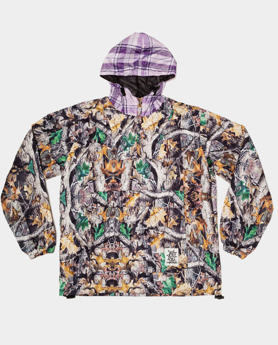 Arcade - Two-Tone Nylon Anorak - Camo/Plaid Jackets Arcade   