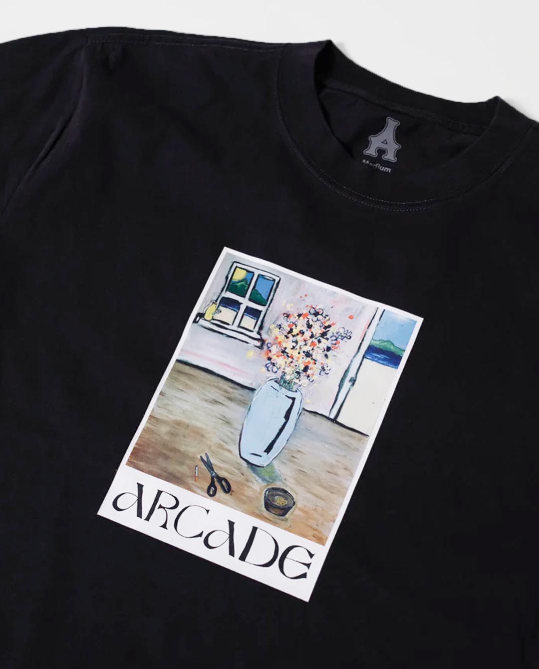 Arcade - Vase T-Shirt - Black T-Shirts Arcade   