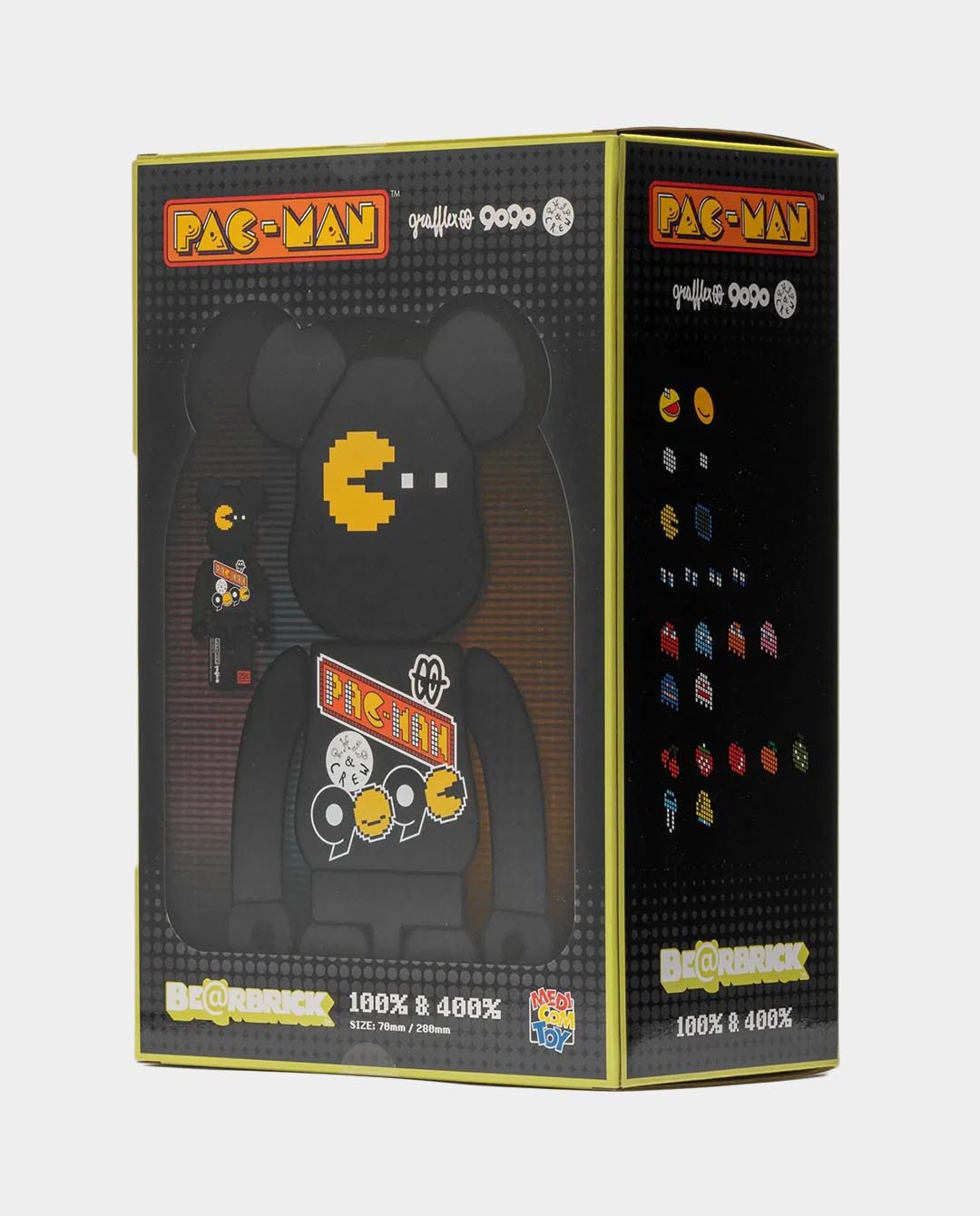 BE@RBRICK - Pac-Man x Grafflex 400% & 100% Set - Leopard Print Lifestyle Medicom   