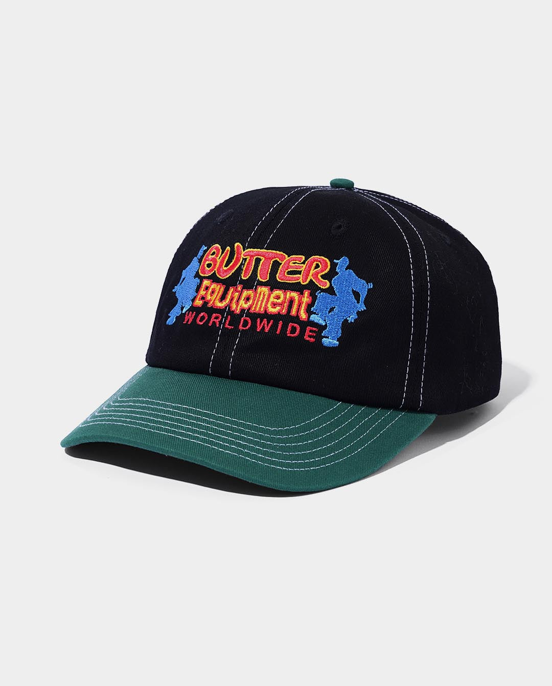 Butter Goods - Breaker 6 Panel Hat - Black/Forest Hats Butter Goods   