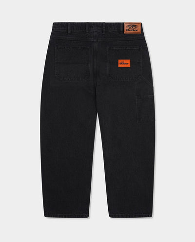 Butter Goods - Santosuosso Double Knee Denim Jeans - Washed Black Pants Butter Goods   