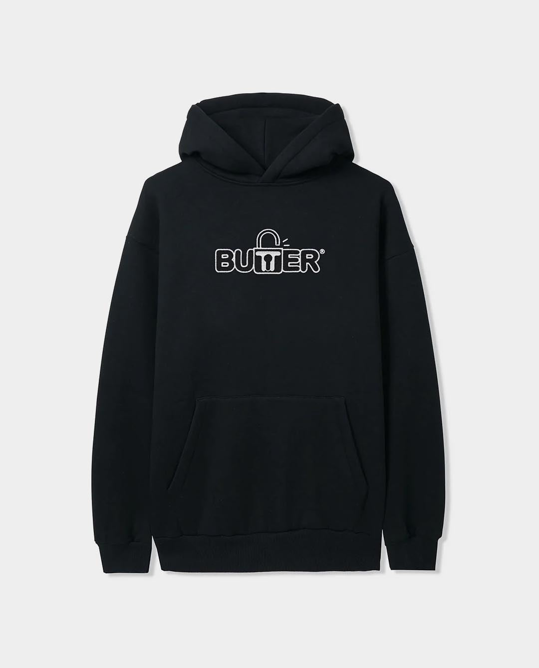 Butter Goods - Lock Pullover Hood - Black Hoodies Butter Goods