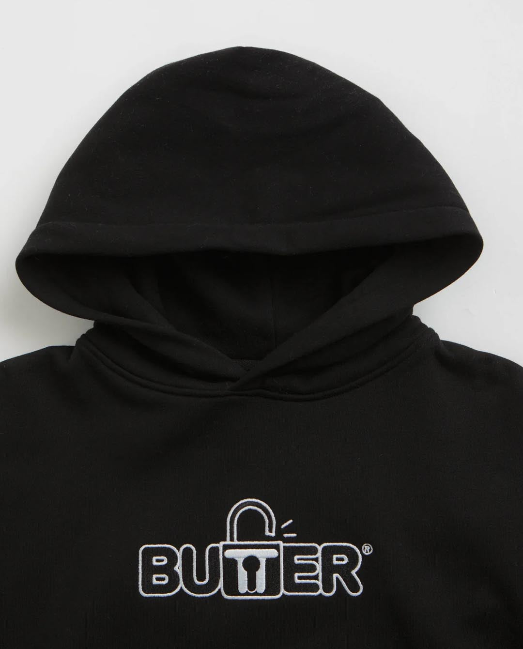 Butter Goods - Lock Pullover Hood - Black Hoodies Butter Goods