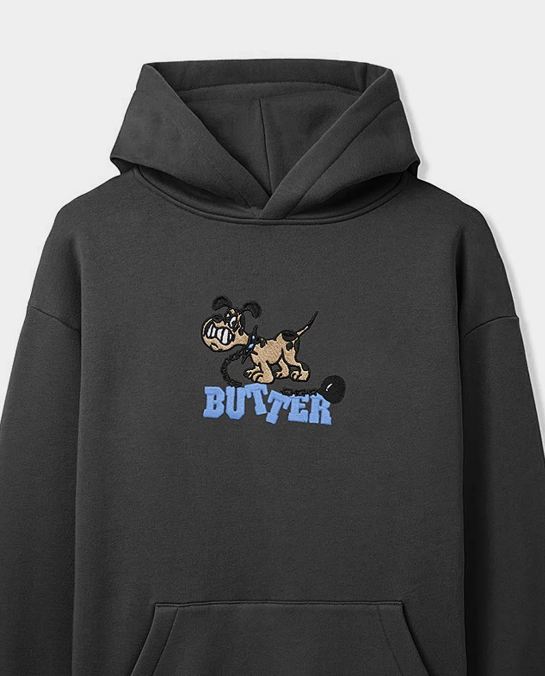 Butter Goods - Unleash Pullover Hood - Washed Black Hoodies Butter Goods   