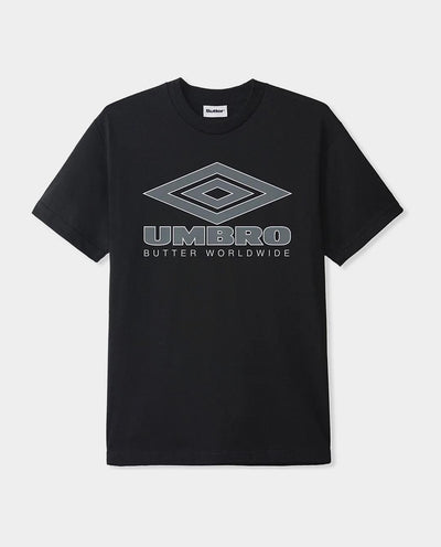 Butter Goods x Umbro - Diamond Logo T-Shirt - Black T-Shirts Butter Goods   