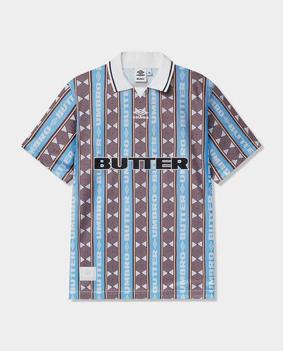 Butter Goods x Umbro - Vert Jersey - Sky/Brown T-Shirts Butter Goods   