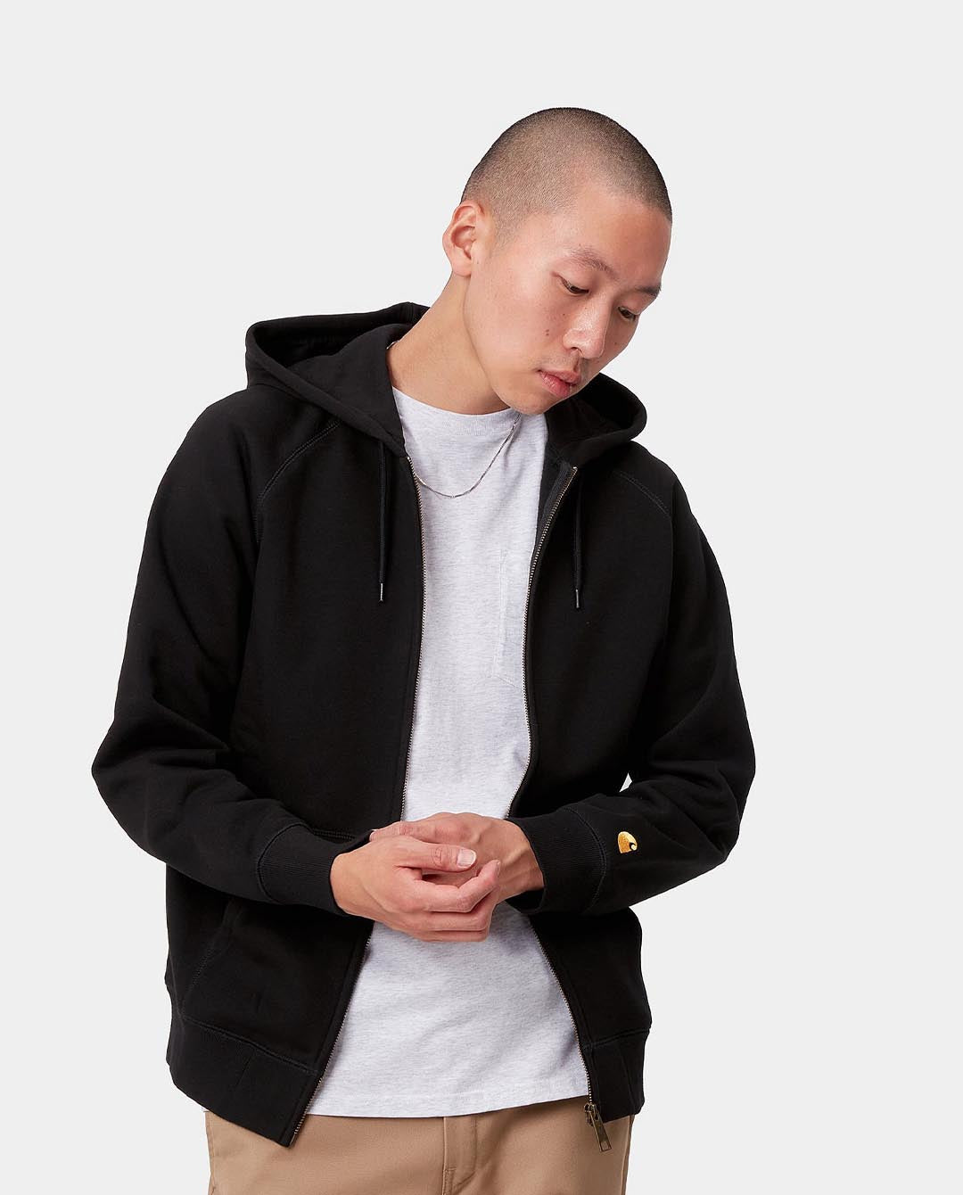 Carhartt WIP - Hooded Chase Jacket - Black Jackets Carhartt   