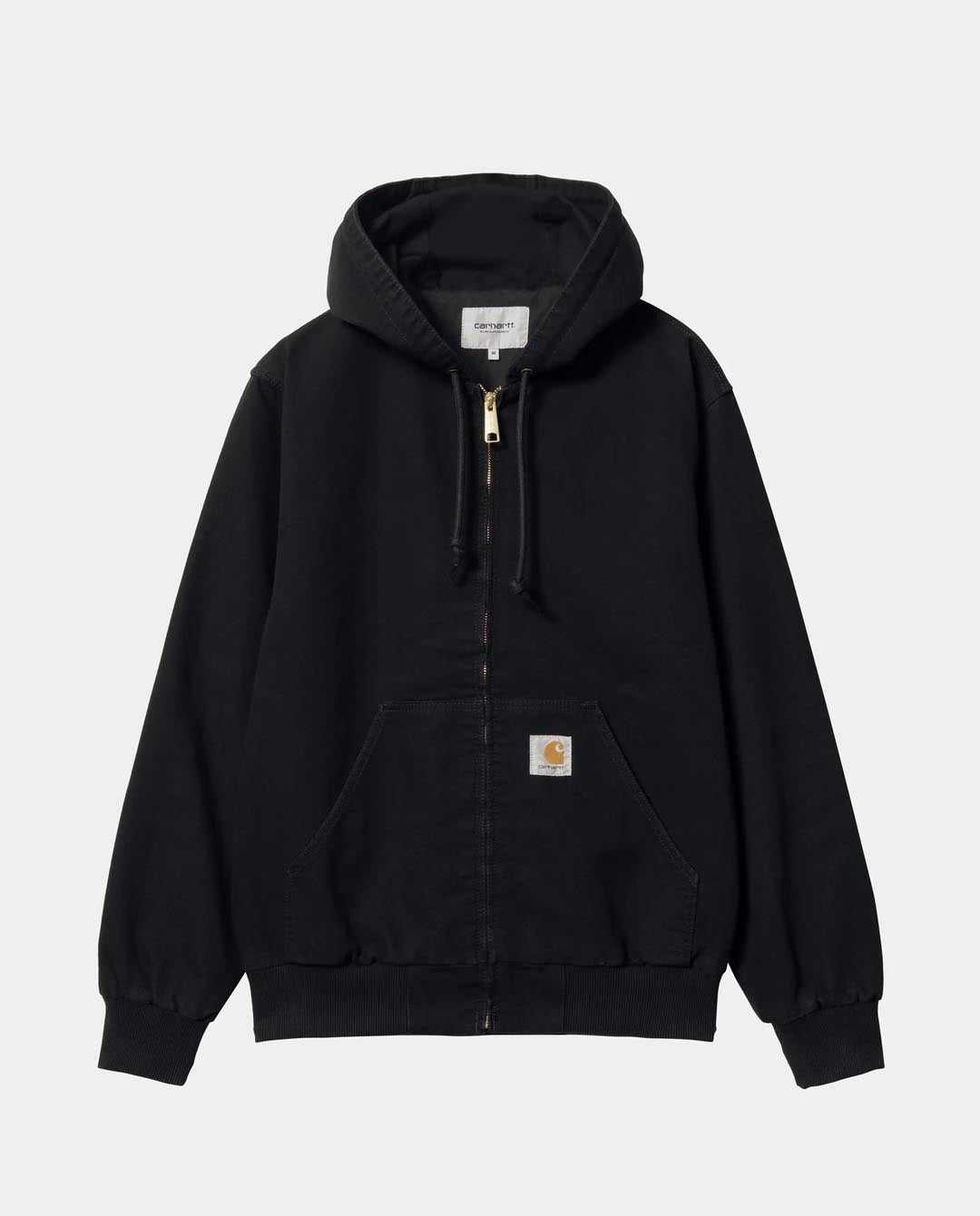 Carhartt WIP - Active Jacket - Black Aged Canvas Jackets Carhartt   