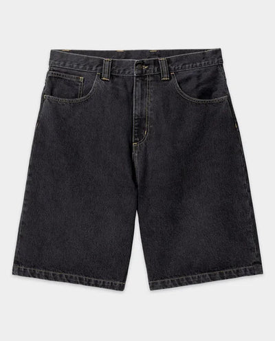 Carhartt WIP - Brandon Denim Short - Black Stone Washed Shorts Carhartt   