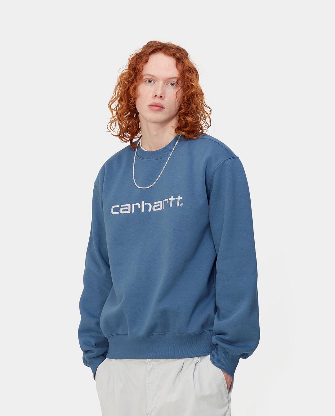 Carhartt WIP - Carhartt Sweat - Sorrent/White Crewneck Carhartt   