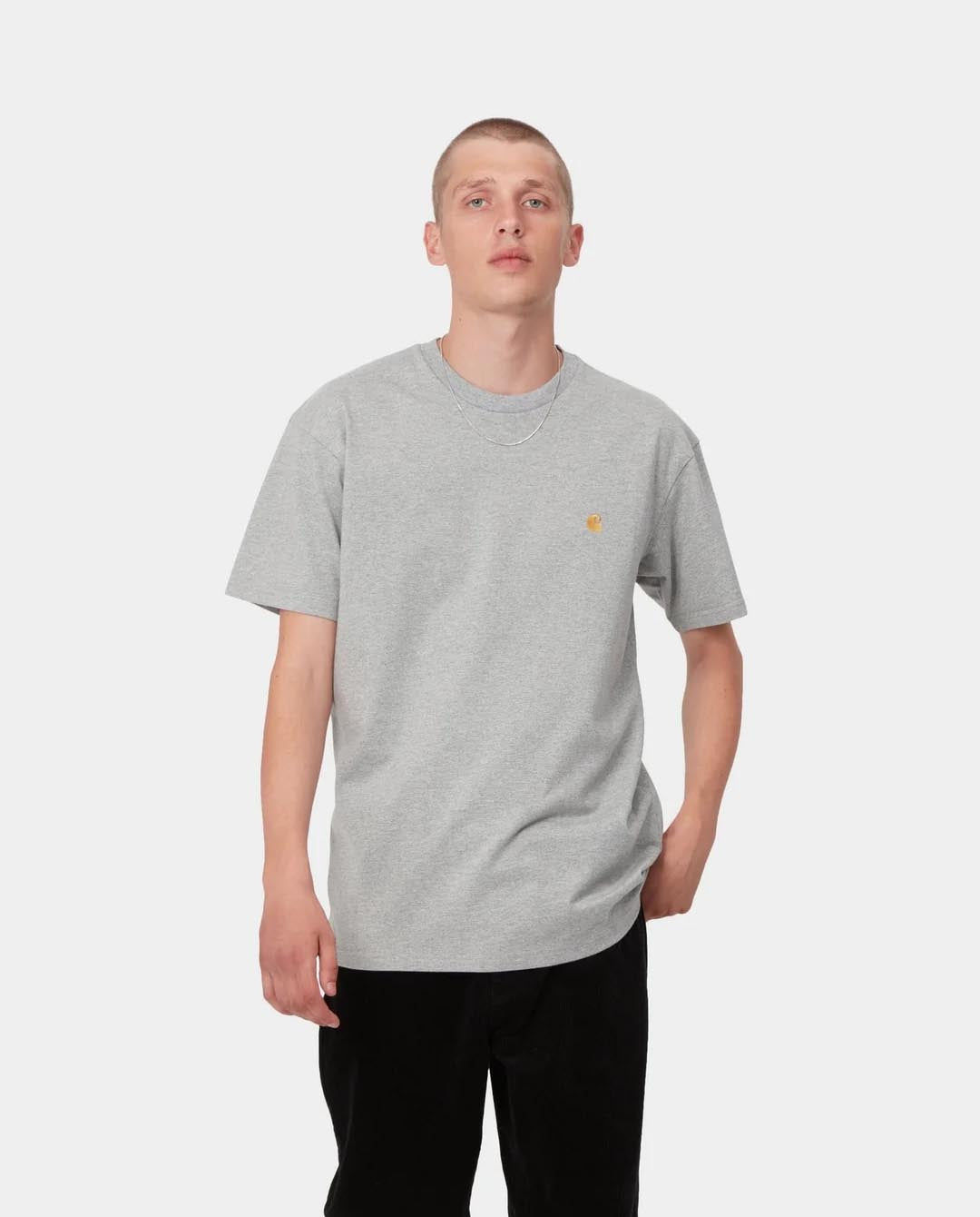 Carhartt WIP - Chase T-Shirt - Grey/Gold T-Shirts Carhartt   