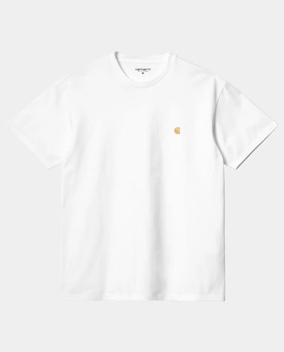 Carhartt WIP - Chase T-Shirt - White/Gold T-Shirts Carhartt   