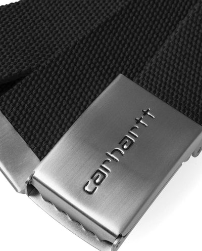 Carhartt WIP - Chrome Clip Belt - Black Belts Carhartt   