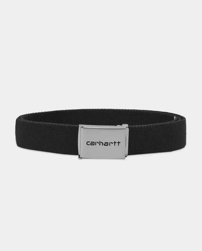 Carhartt WIP - Chrome Clip Belt - Black Belts Carhartt   