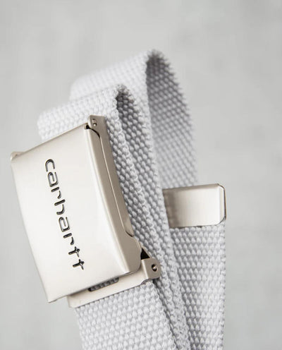 Carhartt WIP - Chrome Clip Belt - Sonic Silver Belts Carhartt   