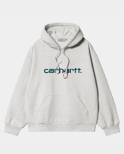 Carhartt WIP - Hooded Carhartt Sweat - Ash Heather/Duck Blue Hoodies Carhartt   