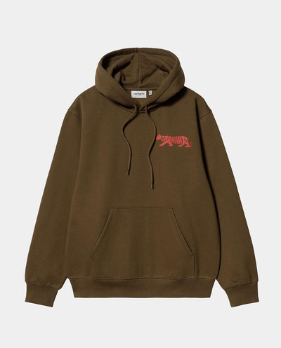 Carhartt WIP - Hooded Rocky Script Sweat - Lumber Hoodies Carhartt   