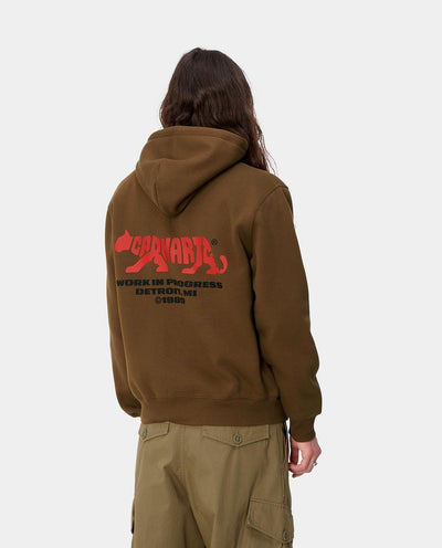 Carhartt WIP - Hooded Rocky Script Sweat - Lumber Hoodies Carhartt   