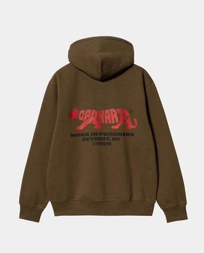 Carhartt WIP - Hooded Rocky Script Sweat - Lumber Hoodies Carhartt   