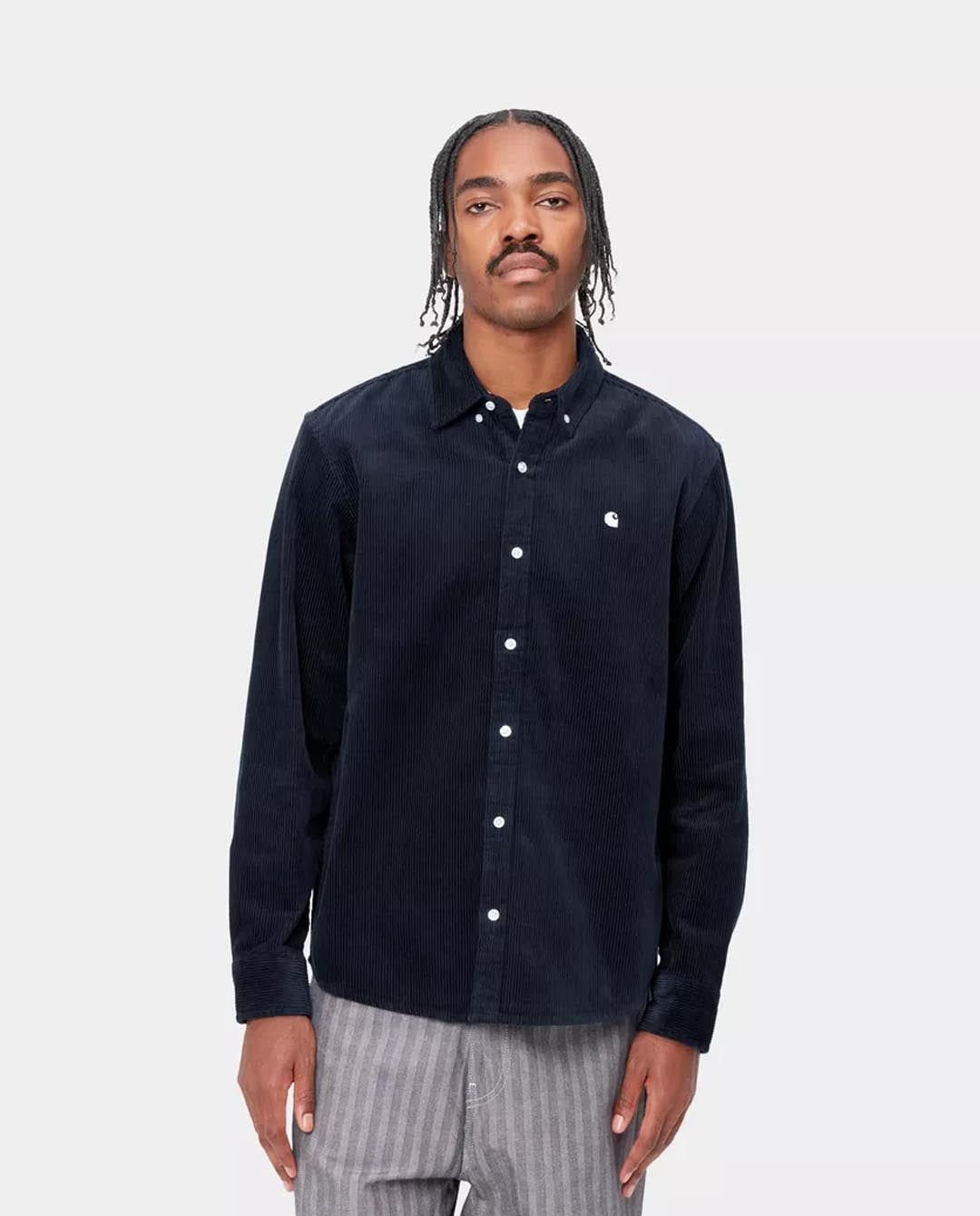 Carhartt WIP - Madison Cord LS Shirt - Navy/Wax Shirts Carhartt