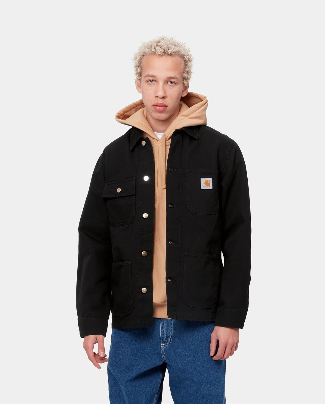 Carhartt WIP - Michigan Coat - Black Rinsed Jackets Carhartt   