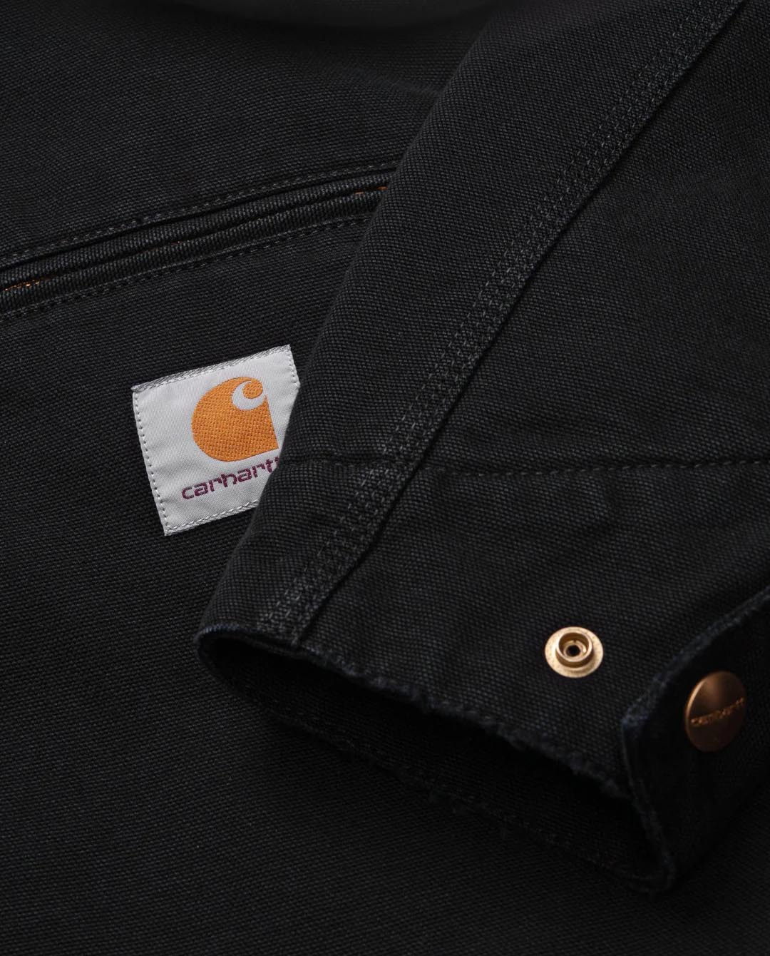 Carhartt WIP - OG Detroit Jacket - Black Aged Canvas Jackets Carhartt   