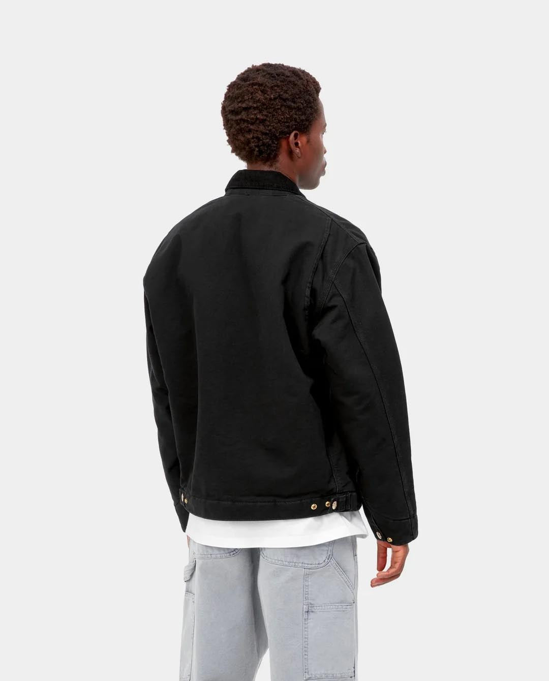 Carhartt WIP - OG Detroit Jacket - Black Aged Canvas Jackets Carhartt   