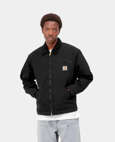 Carhartt WIP - OG Detroit Jacket - Black Aged Canvas Jackets Carhartt   