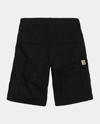 Carhartt WIP - Regular Cargo Short - Black Rinsed Shorts Carhartt   