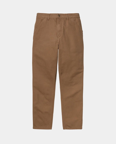 Carhartt WIP - Single Knee Pant - Hamilton Brown Rinsed Pants Carhartt   