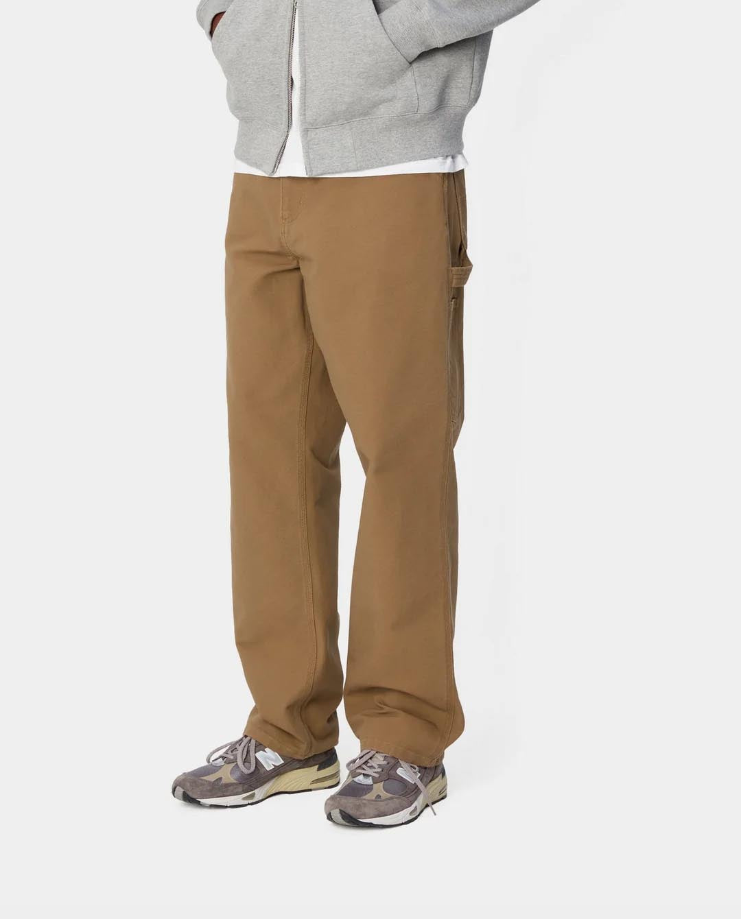 Carhartt WIP - Single Knee Pant - Hamilton Brown Rinsed Pants Carhartt   