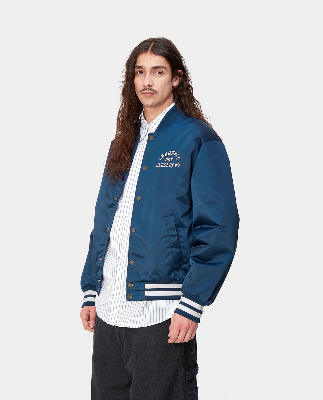 Carhartt WIP - Class of 89 Bomber Jacket - Elder/White Jackets Carhartt   