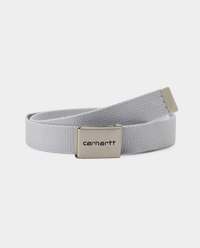 Carhartt WIP - Chrome Clip Belt - Sonic Silver Belts Carhartt   
