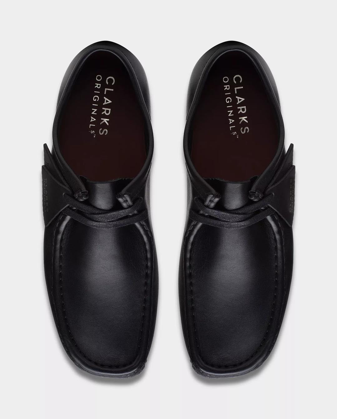 Clarks Originals - Wallabee Shoe - Black Leather Shoes Clarks