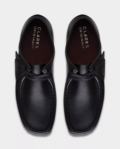 Clarks Originals - Wallabee Shoe - Black Leather Shoes Clarks