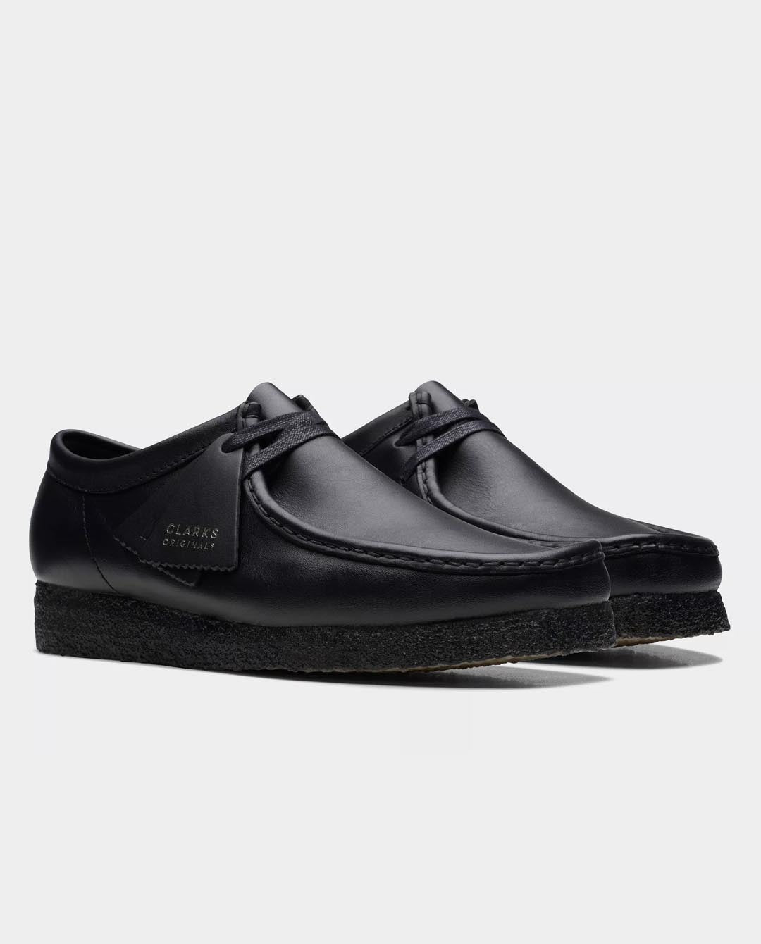 Clarks Originals - Wallabee Shoe - Black Leather Shoes Clarks