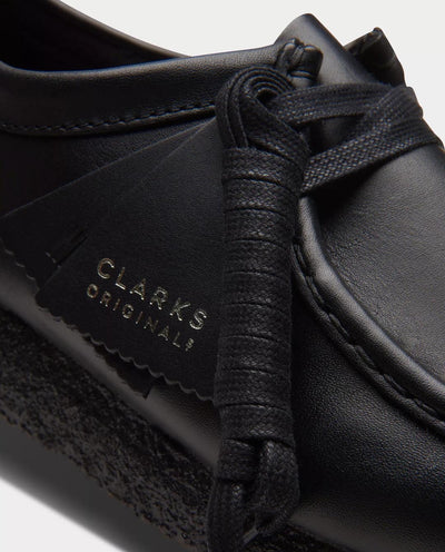 Clarks Originals - Wallabee Shoe - Black Leather Shoes Clarks