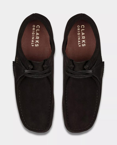 Clarks Originals - Wallabee Shoe - Black Suede Shoes Clarks