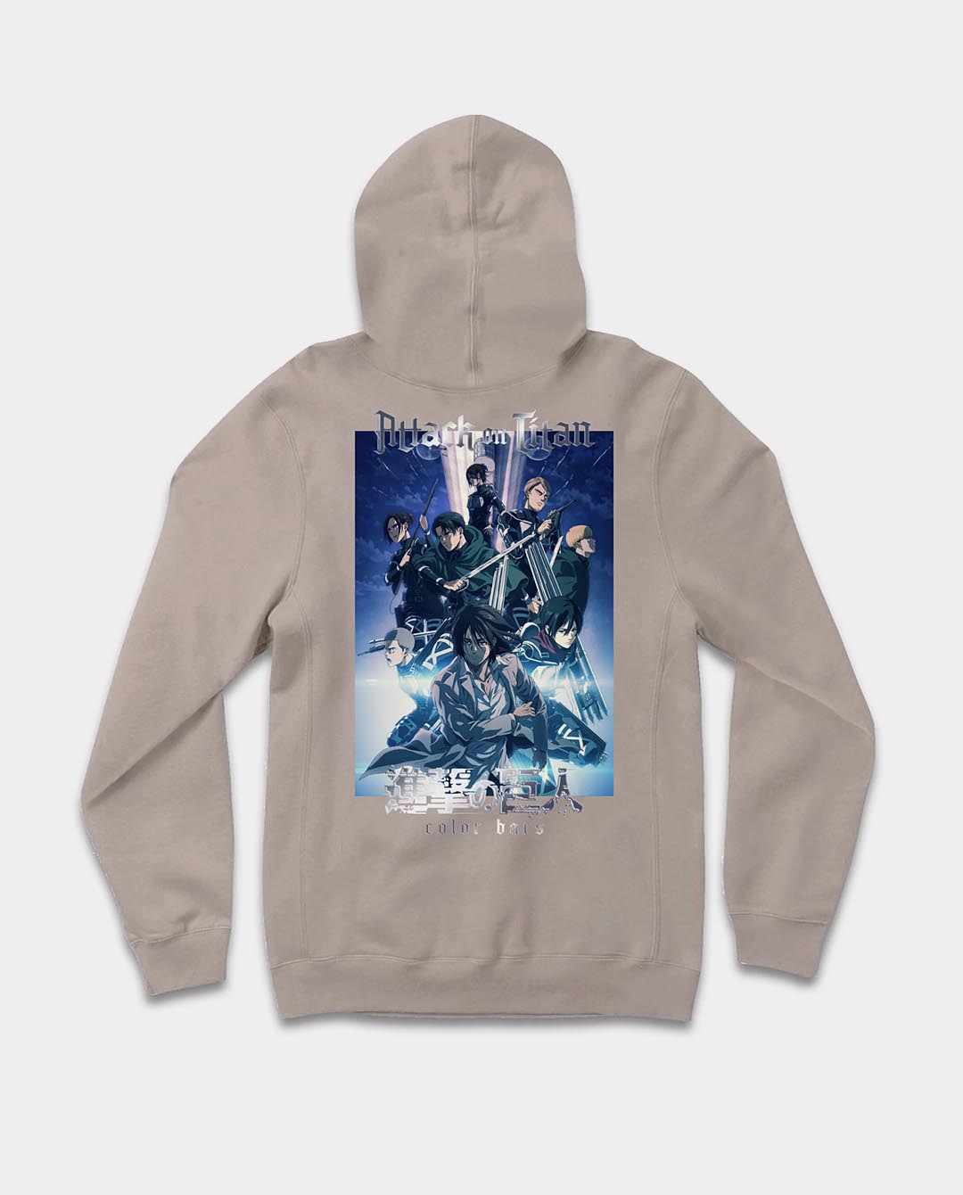 Color Bars x Attack on Titan - Brigade Hood - Sand Hoodies Color Bars   