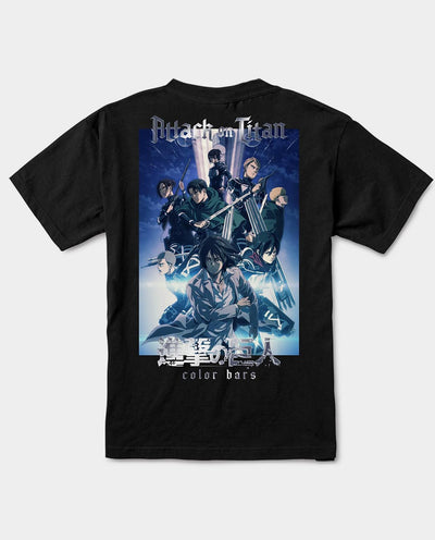 Color Bars x Attack on Titan - Brigade T-Shirt - Black T-Shirts Color Bars   