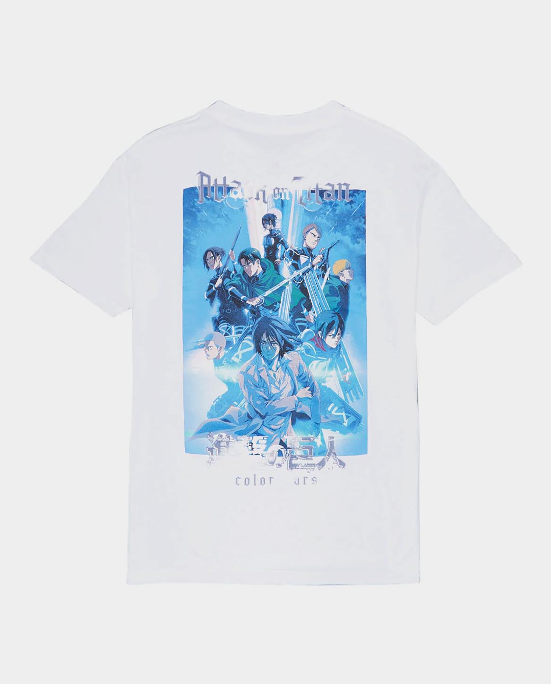 Color Bars x Attack on Titan - Brigade T-Shirt - White T-Shirts Color Bars   