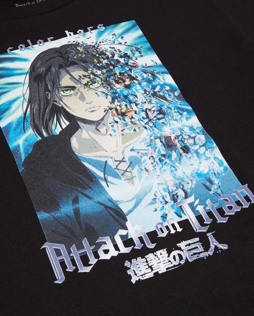 Color Bars x Attack on Titan - Final Season T-Shirt - Black T-Shirts Color Bars   