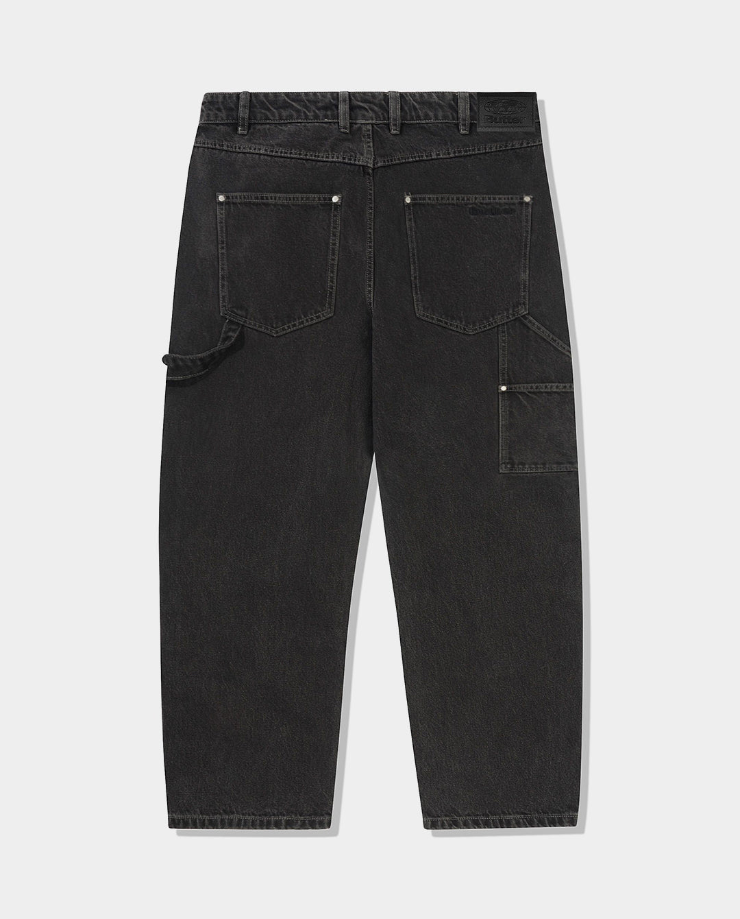 Butter Goods - Davide Double Knee Denim Jeans - Washed Black Pants Butter Goods