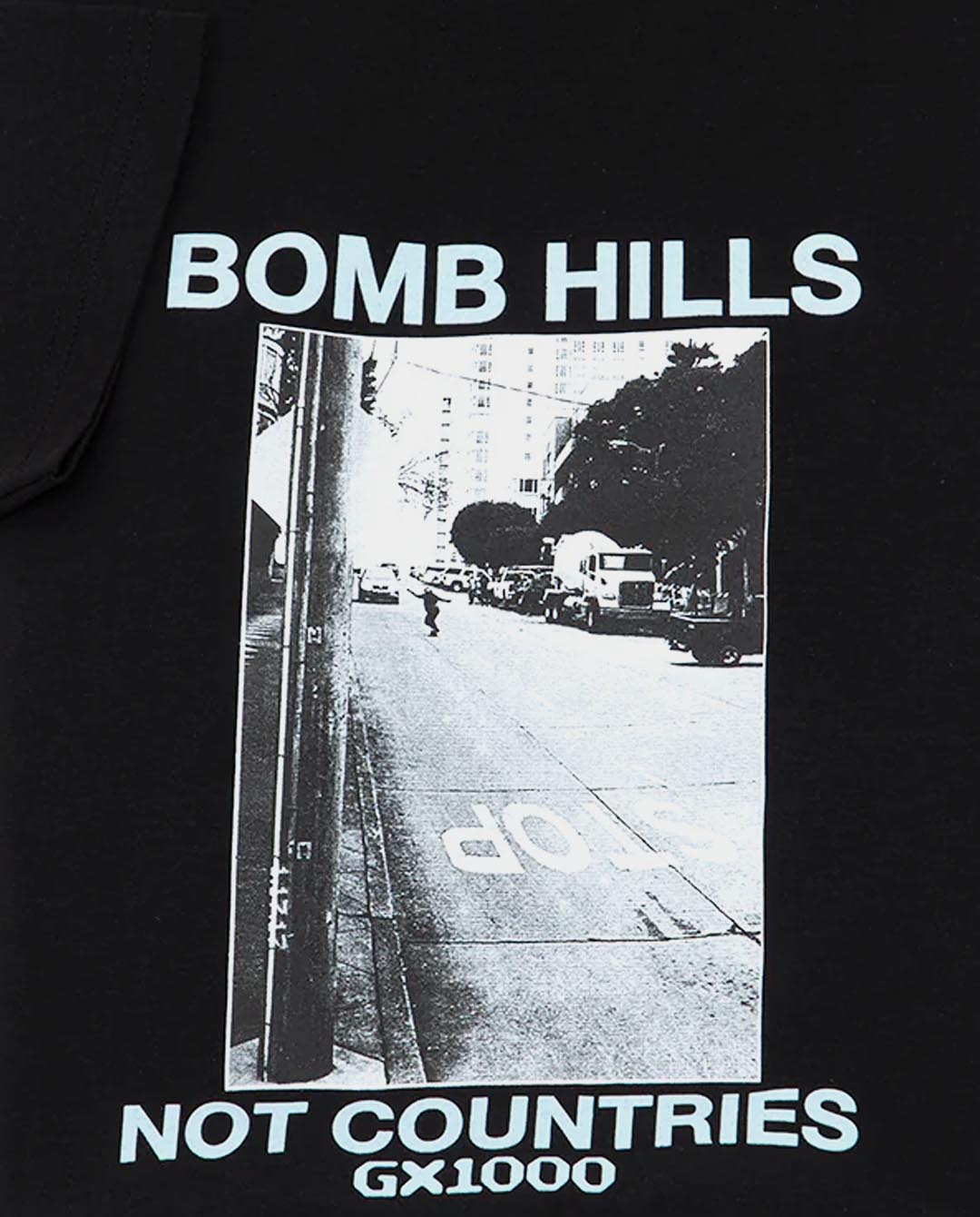 GX1000 - Bomb Hills Not Countries Hood - Black Hoodies GX1000   