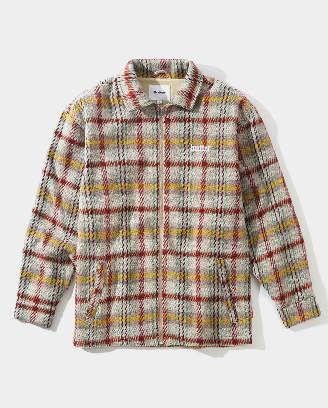 Butter Goods - Heavy Plaid Jacket - Burgundy/Blush Jackets Butter Goods   